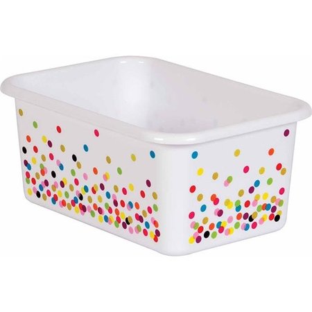 TEACHER CREATED RESOURCES Teacher Created Resources TCR20888-3 Confetti Small Plastic Storage Bin - 3 Each TCR20888-3